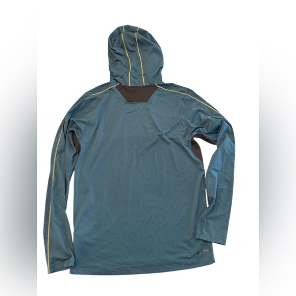 The North Face Yellow and Blue Athletic Hooded Shirt Men’s Small - Picture 2 of 4